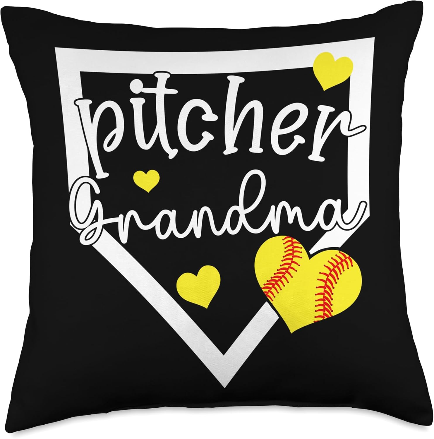 Softball Pitcher Grandma Throw Pillow for Mothers Day