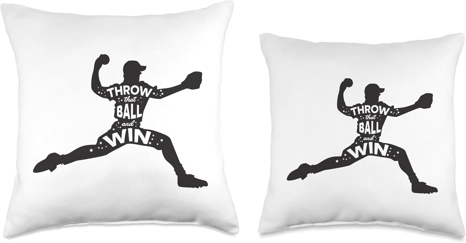 Throw That Ball And Win Baseball Throw Pillow