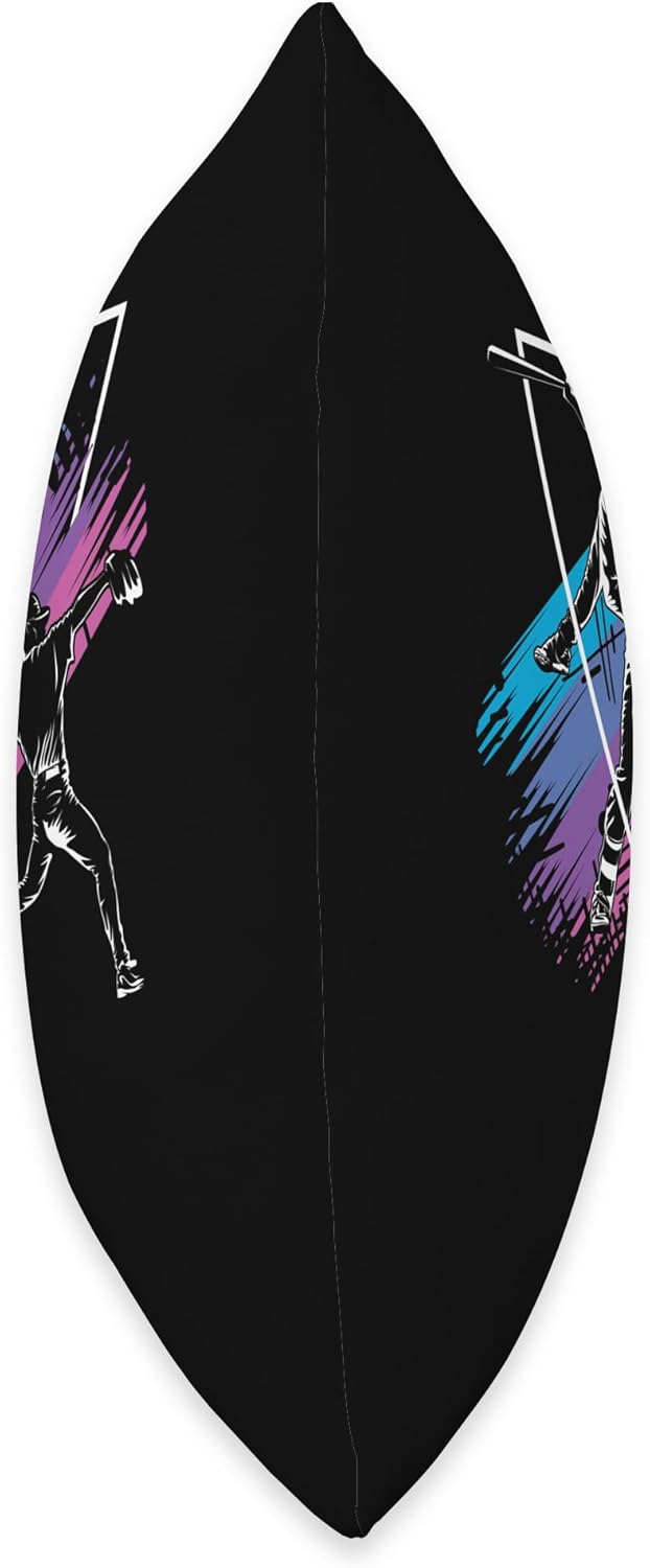 Baseball Team Players Batter Pitcher Catcher Throw Pillow 18x18 Multicolor