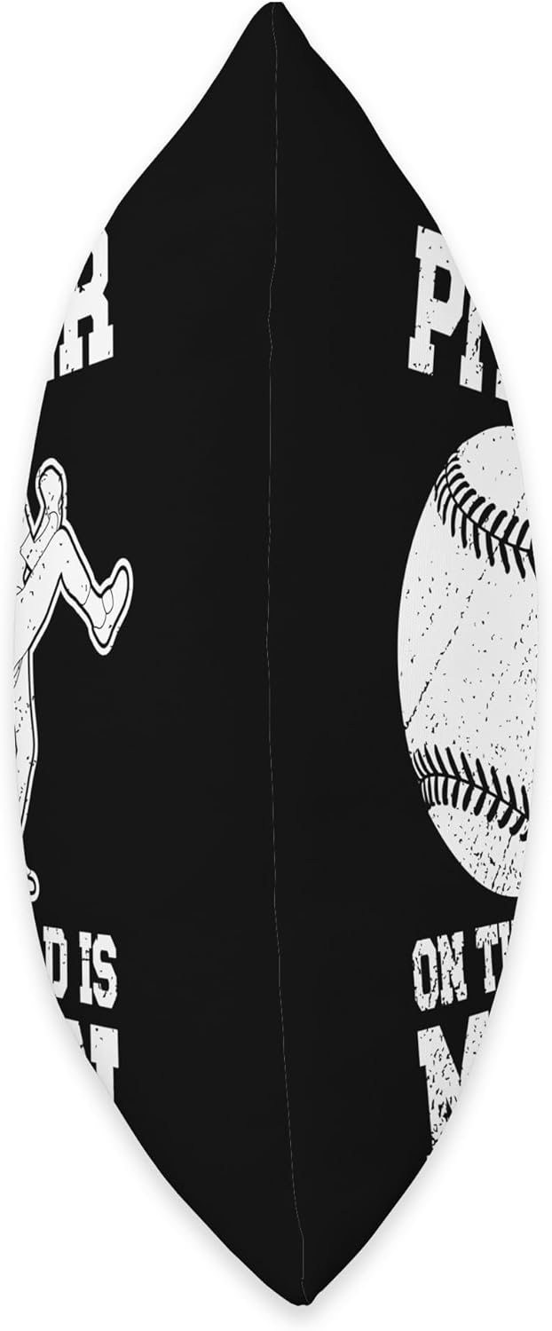 Proud Baseball Pitcher Mom Throw Pillow 1