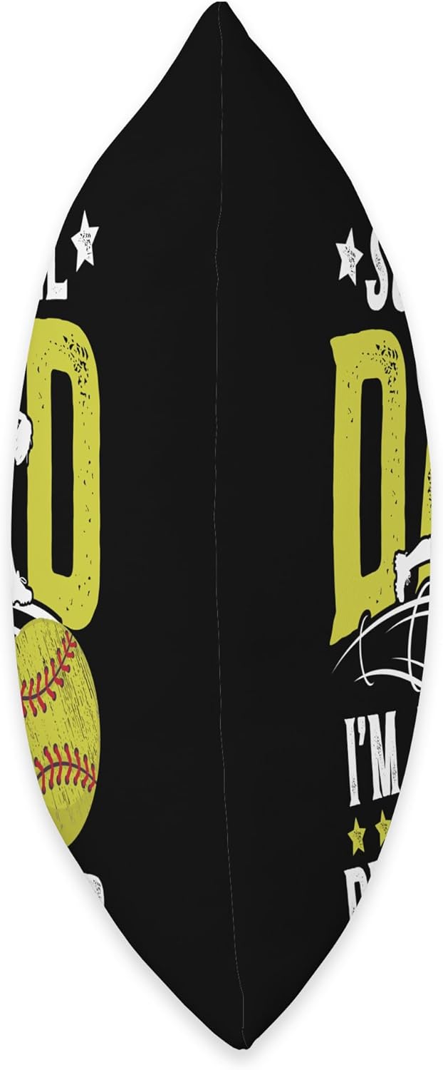 Funny Softball Pitcher Dad Fathers Day Throw Pillow