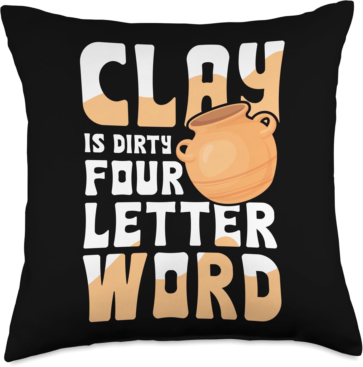 Pottery Clay Pitcher Craft Throw Pillow 18x18 Multicolor