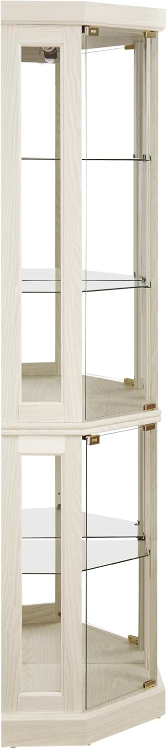 Ball Cast 6984 Lighted Corner Curio Cabinet with Glass Doors