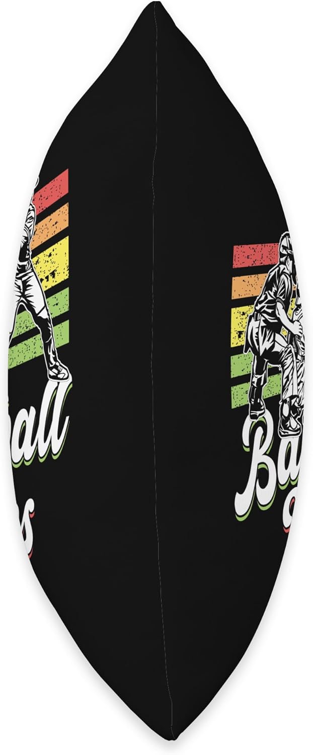 Baseball Vibes Throw Pillow for Players 16x16 Multicolor