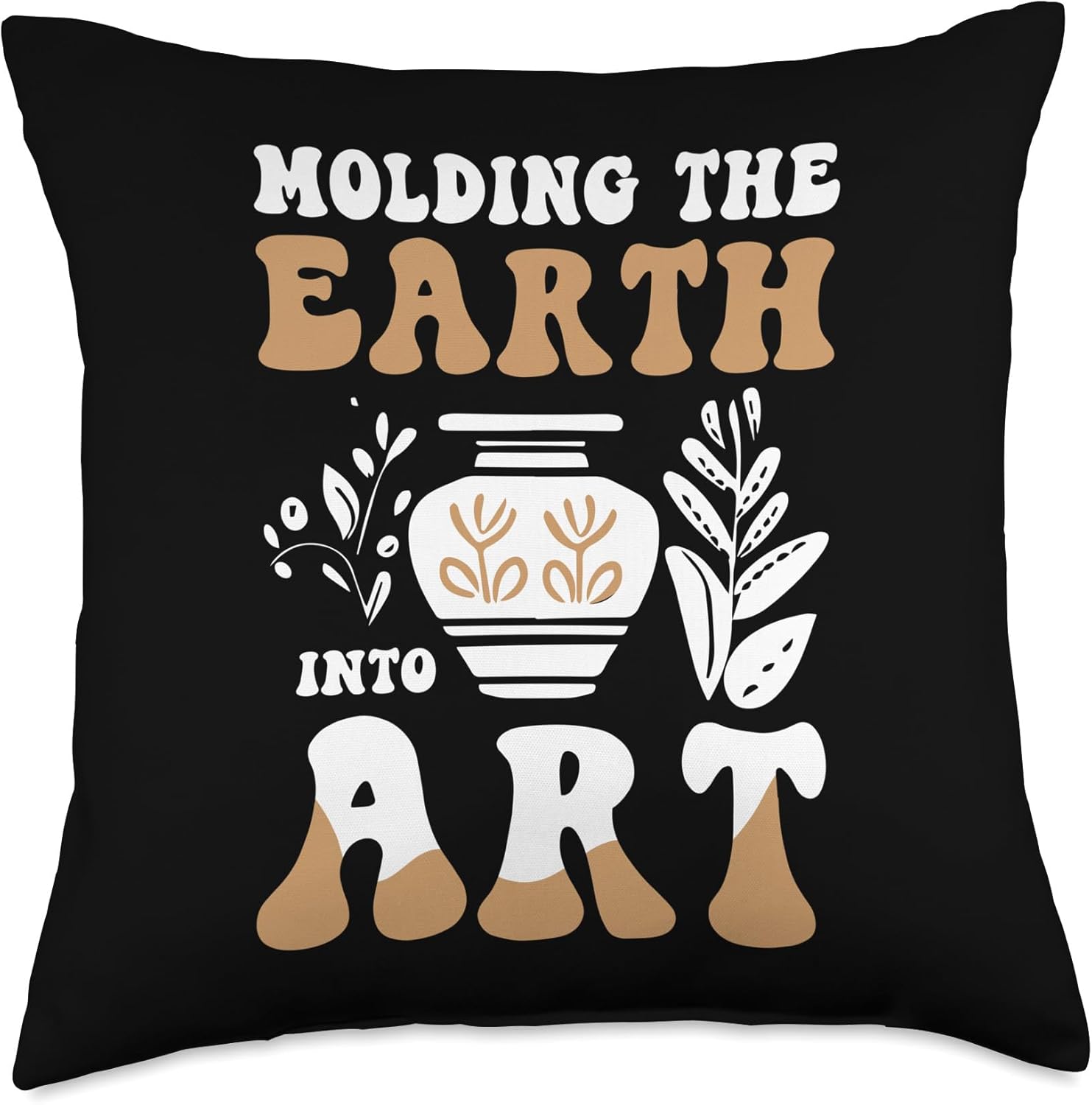 Pottery Clay Ceramics Craft Throw Pillow 18x18 Multicolor