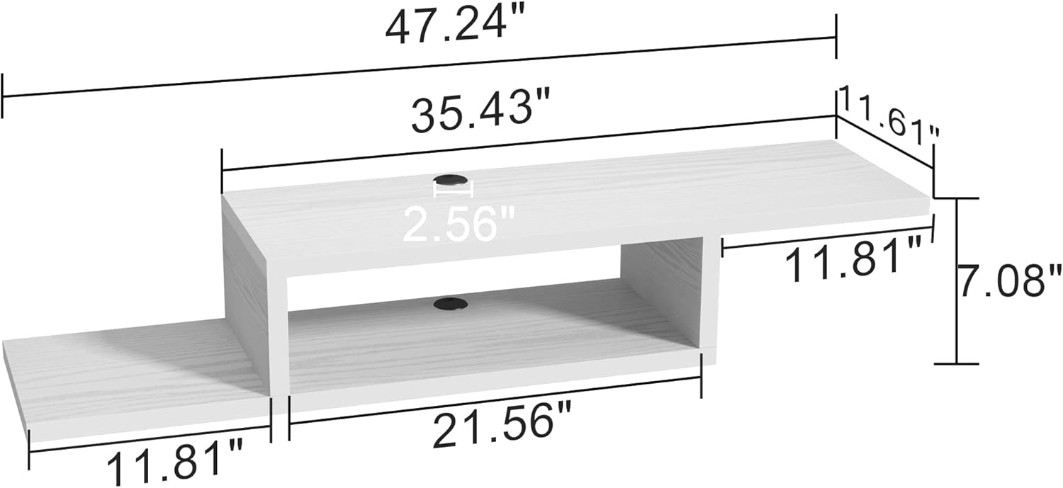 ChooChoo Floating TV Stand Shelf Wall Mount Entertainment Center