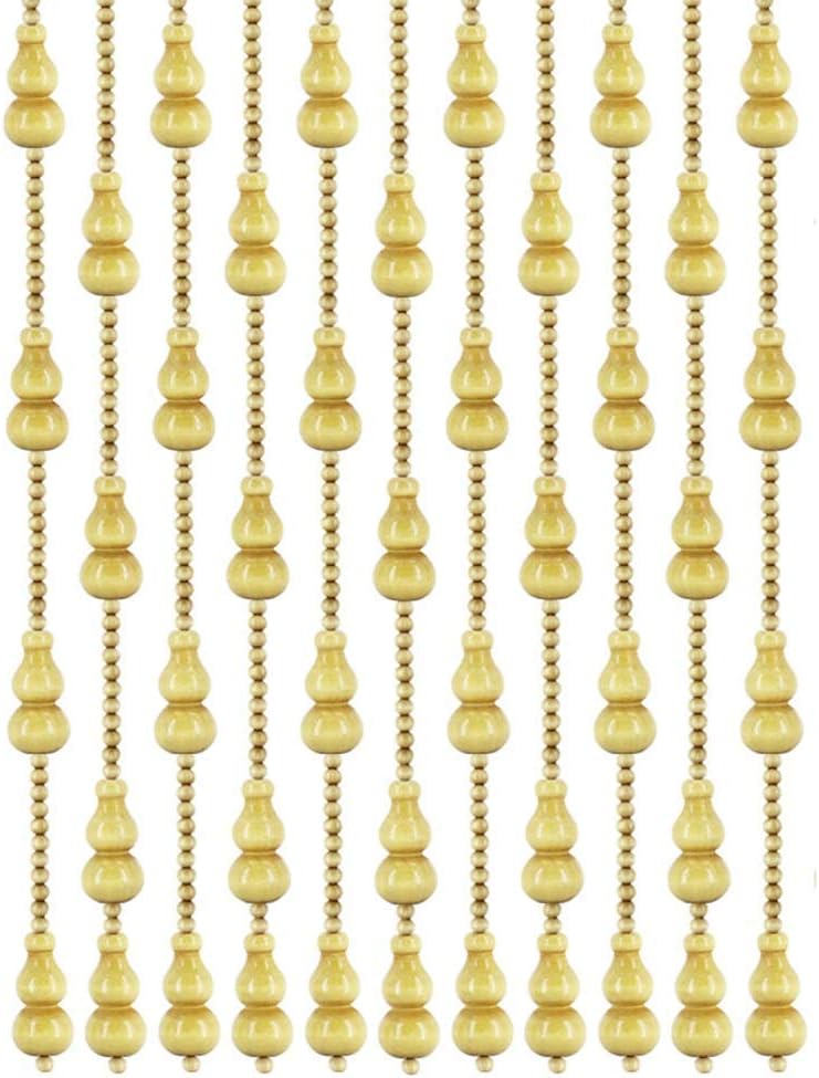 OKUOKA 31 Strands Wooden Beaded Curtain for Doorways
