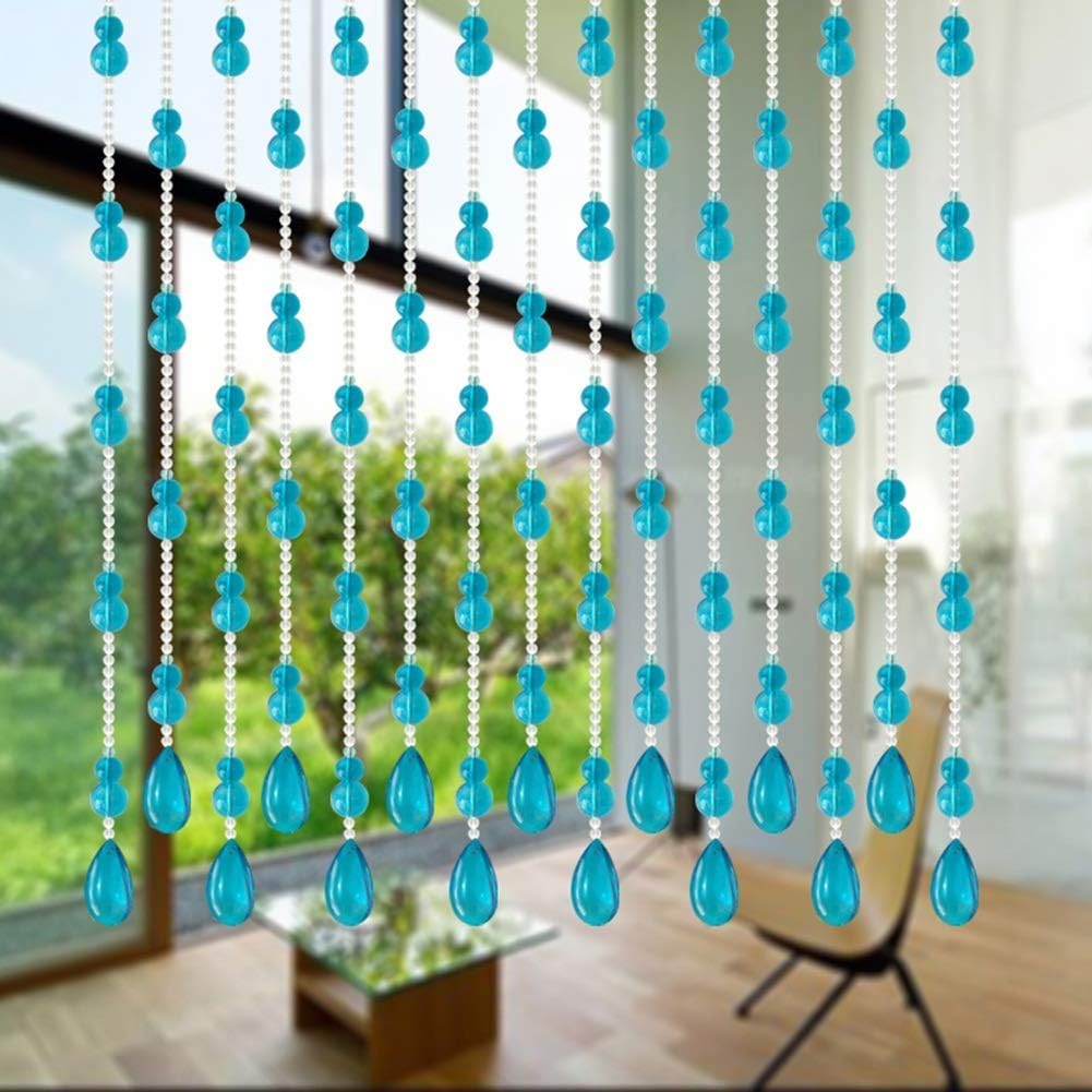 30 Strands Crystal Beaded Door Curtain for Room Divider 4 Colors