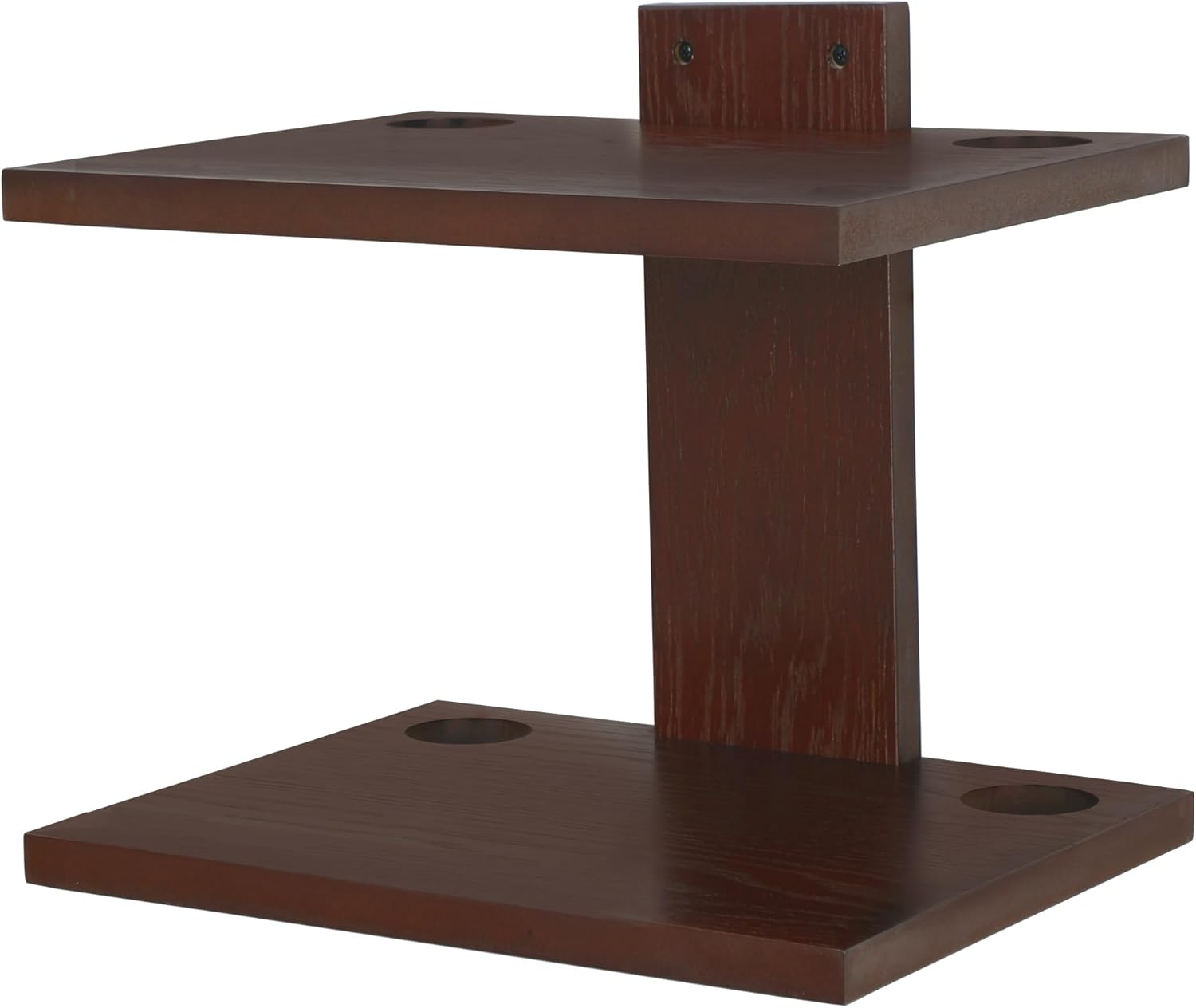 Floating Projector Wall Mount TV Shelf 2 Tiers Walnut