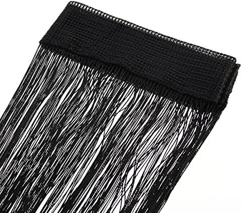 ARTIBETTER Black String Curtain Tassel Valance Room Divider