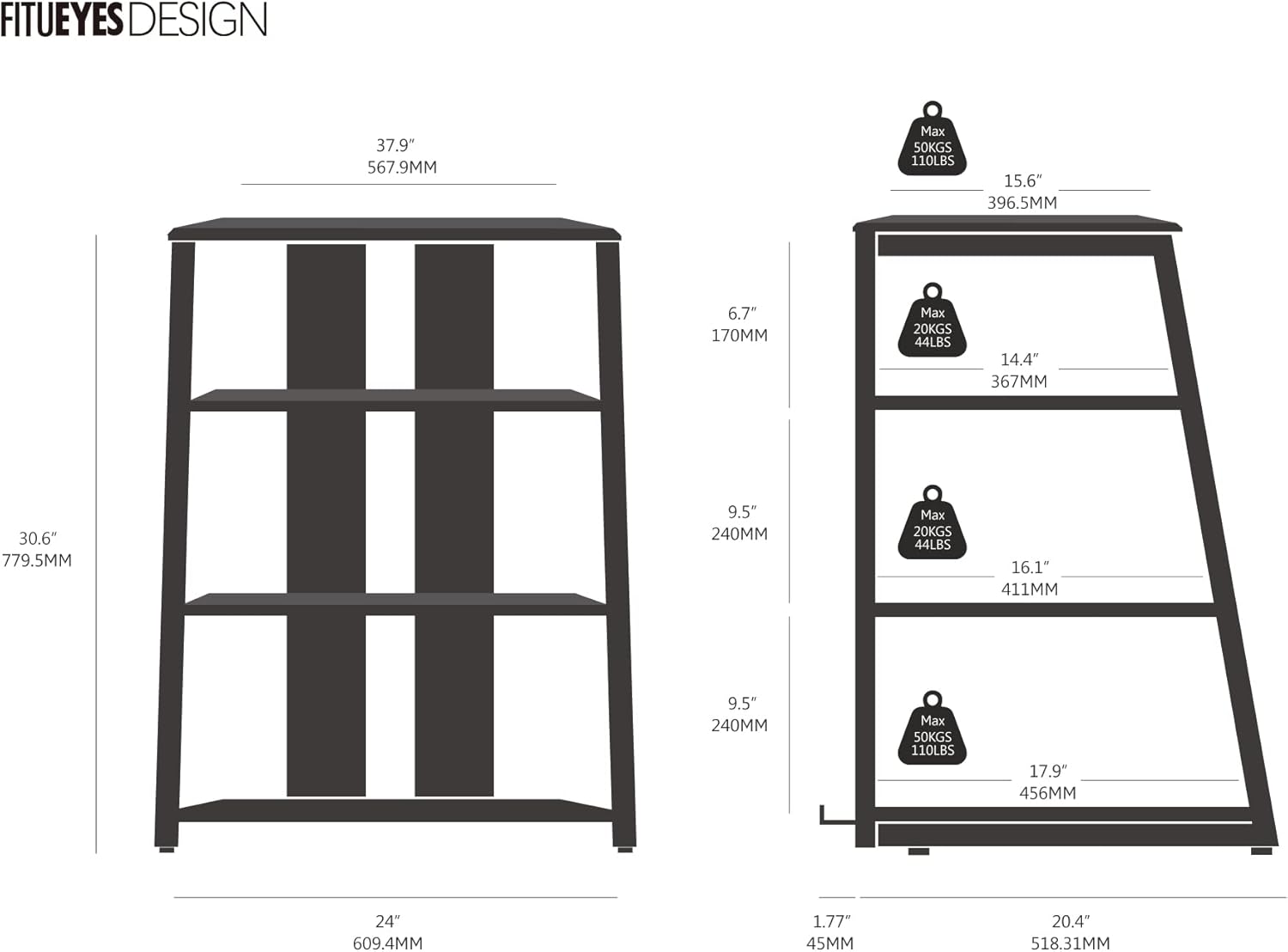 Modern 4-Tier Adjustable Media Stand for Xbox One PS4 Grey