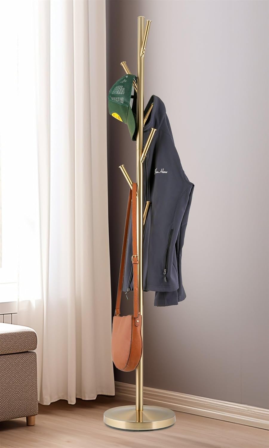 Kira Home Addison 68 Inch Modern 6 Hook Coat Rack