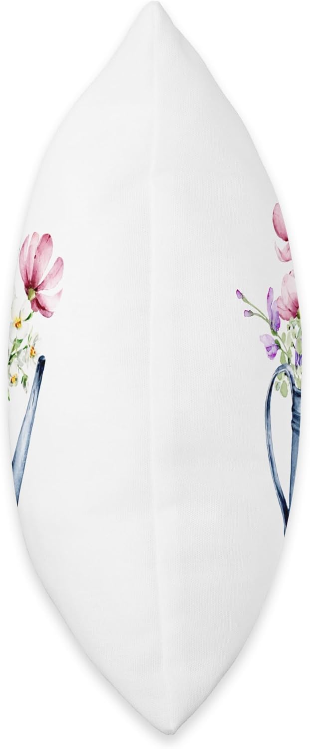 Spring Flowers in Vase Throw Pillow