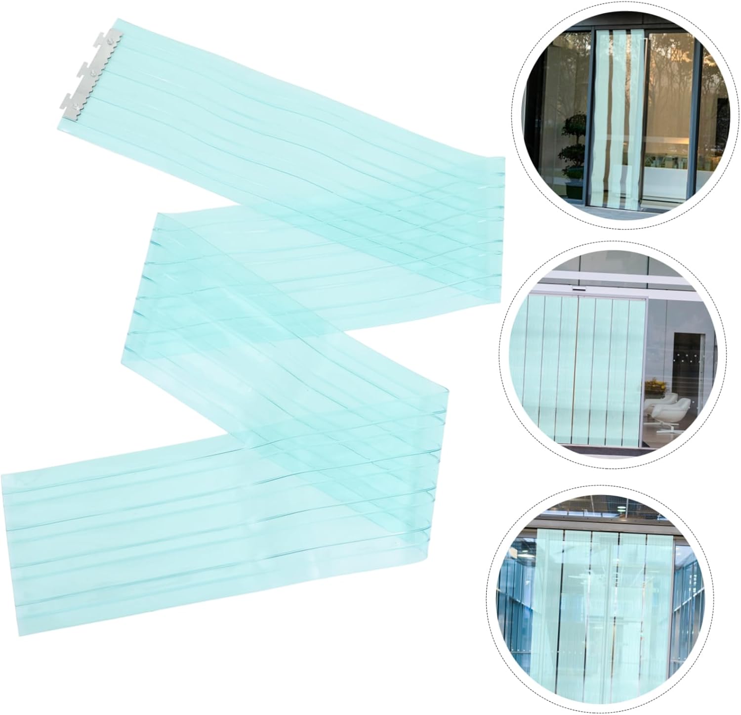 1set Transparent PVC Door Curtain for Home and Commercial Use