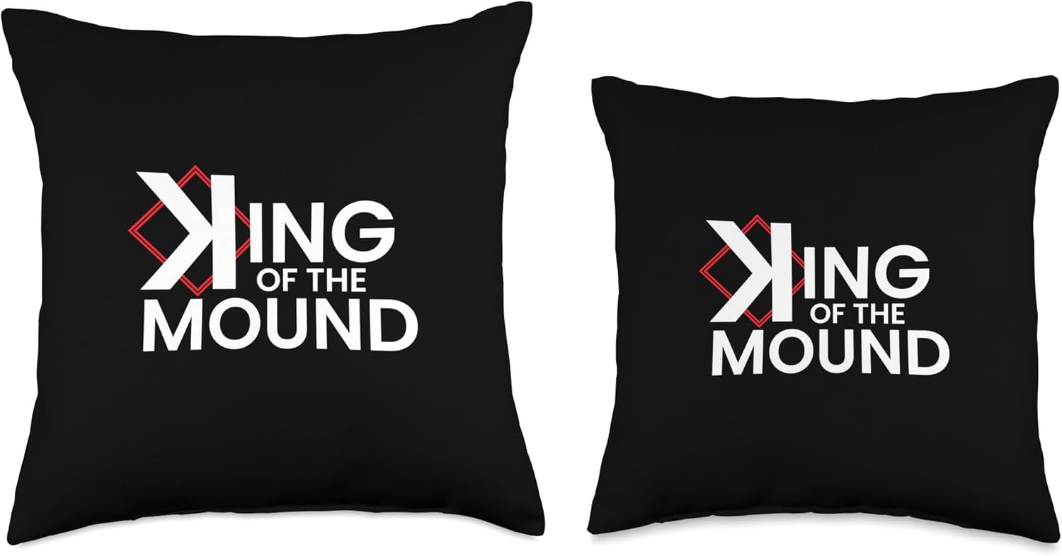 Strikeout King of the Mound Baseball Throw Pillow