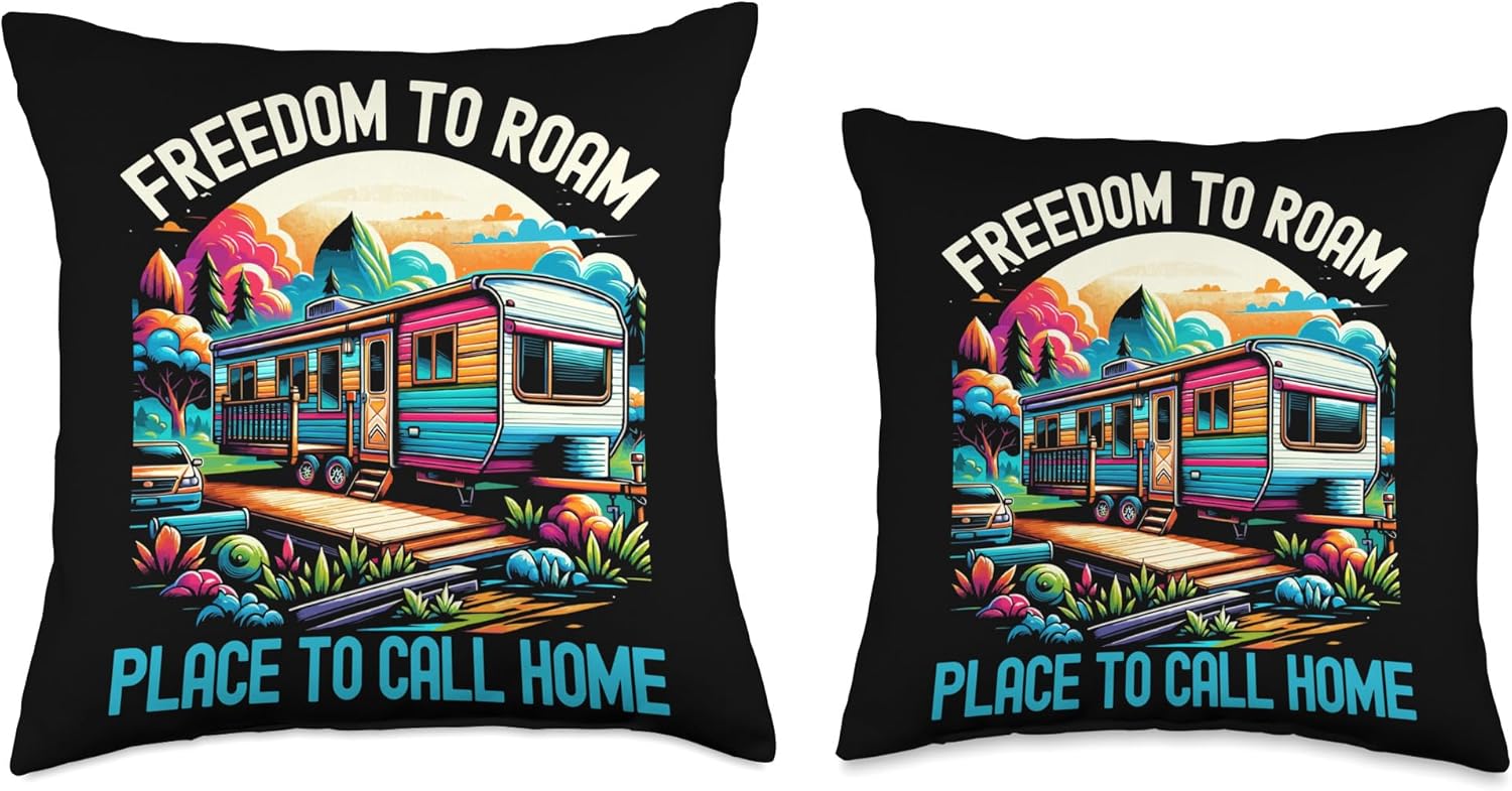 Freedom to Roam Throw Pillow for Mobile Homes