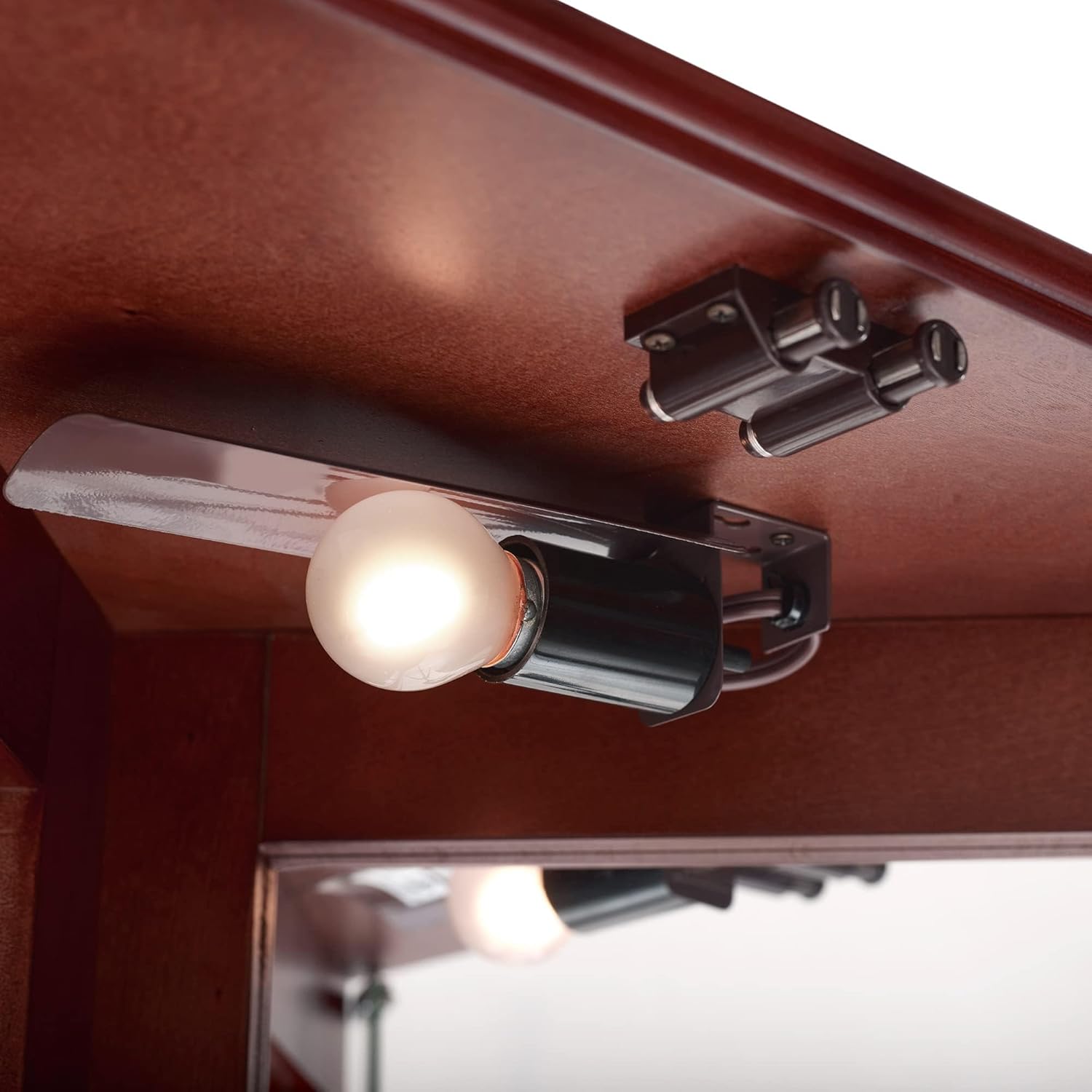 6 Shelves Corner Curio Cabinet with Lighting and Mirrored Back