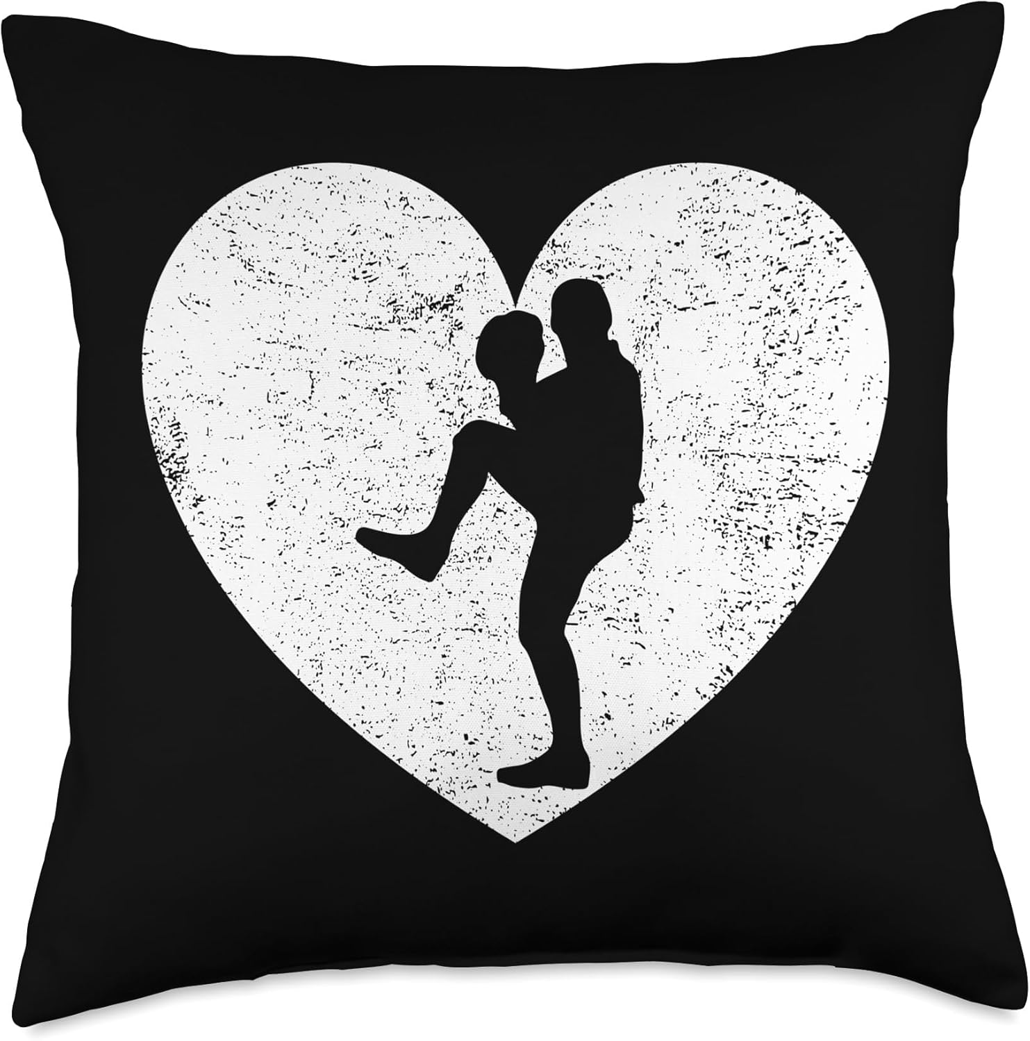 Distressed Baseball Pitcher Throw Pillow for Teens and Kids