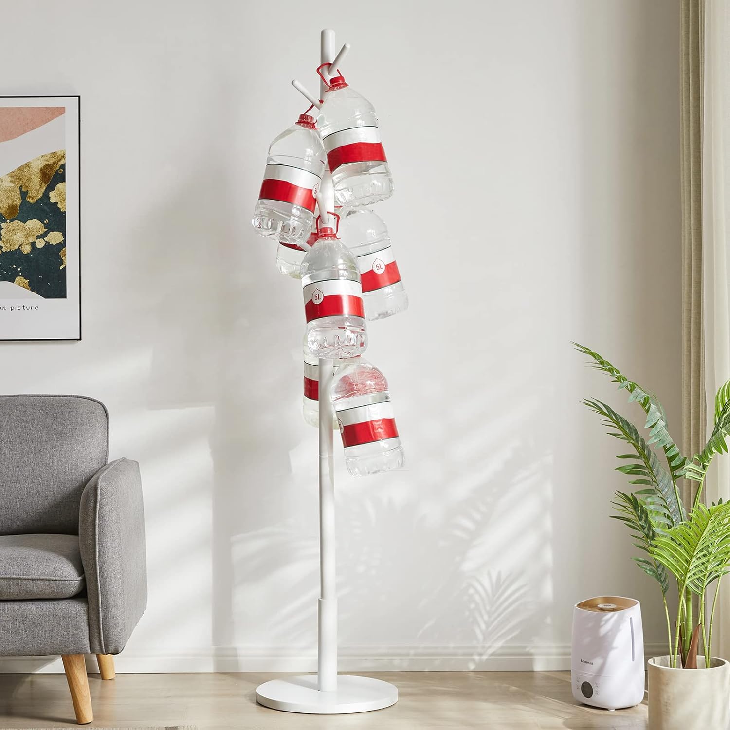 IBUYKE Coat Rack Stand with 8 Hooks and Solid Base