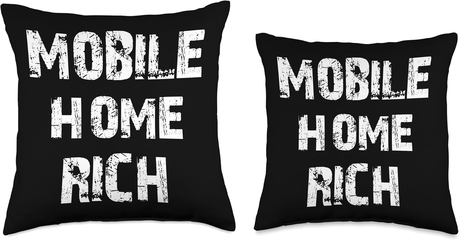 TheUntucked Mobile Home Rich Throw Pillow