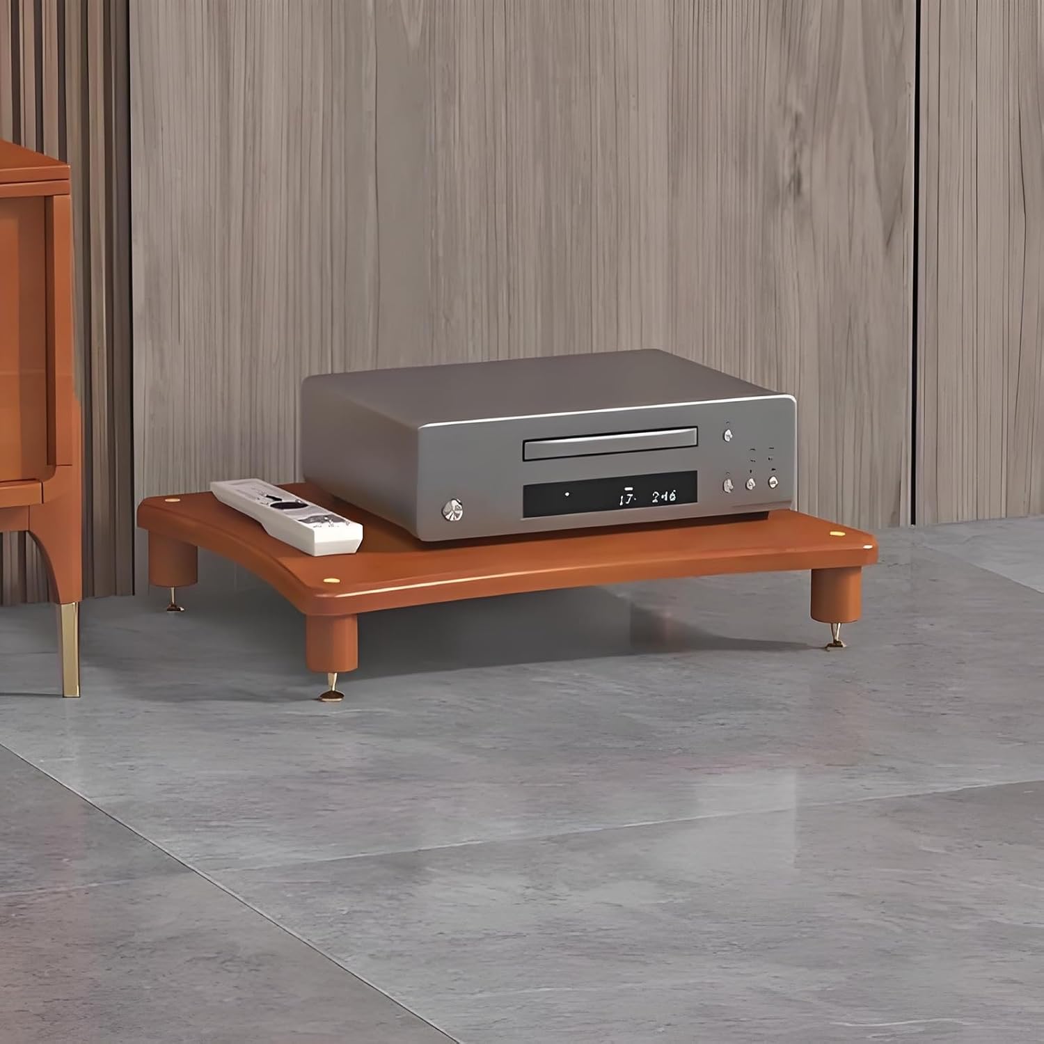 Kaverno 4 Tier Audio Visual Media Stand Corner Shelf