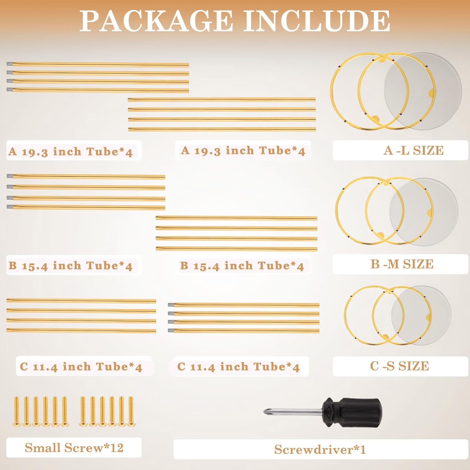 3PCS Gold Metal Cylinder Party Stands for Events Display Tables