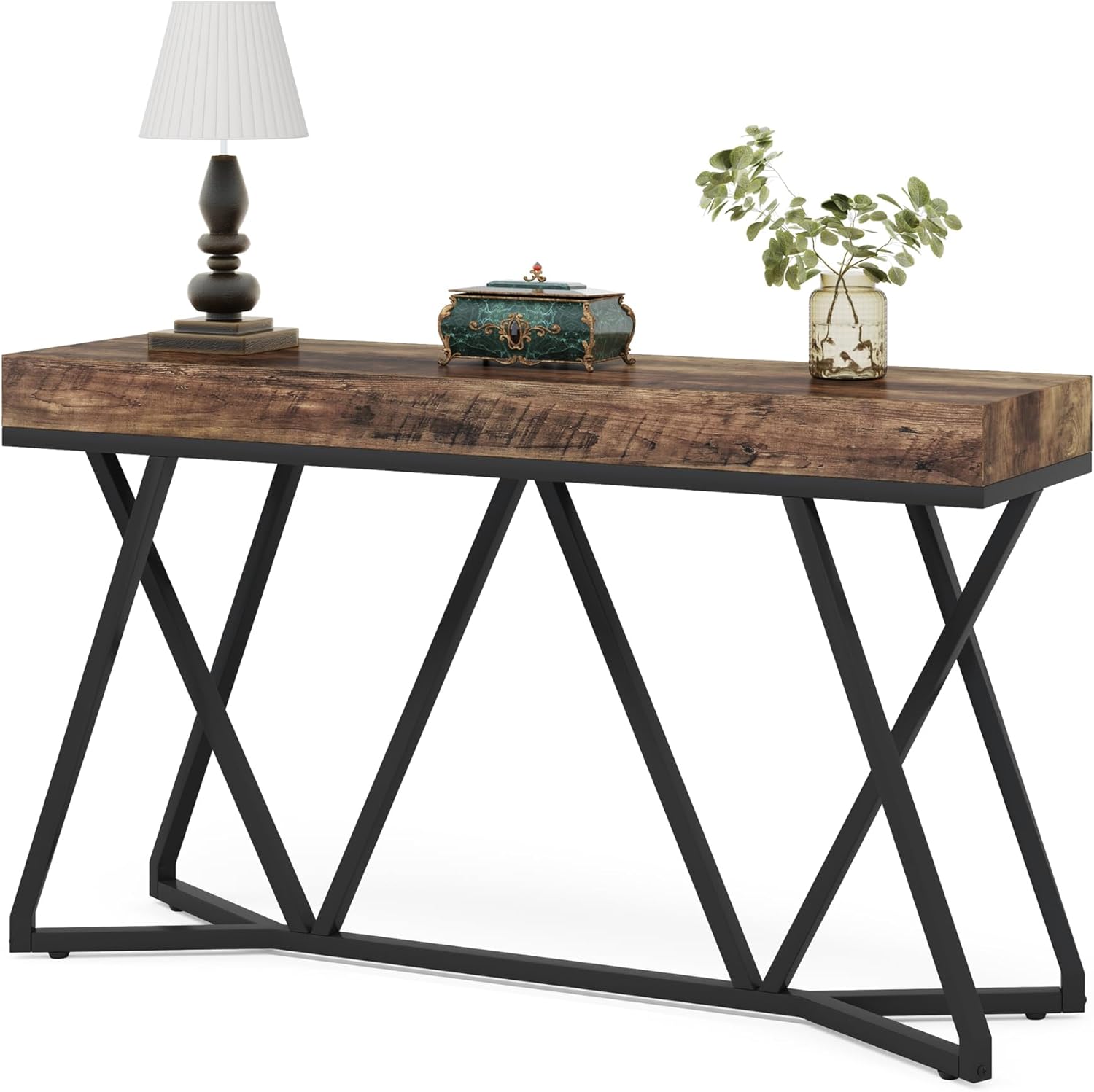 Tribesigns 55 Inch Console Table with Metal Base