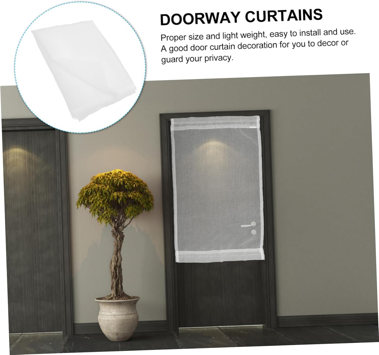 Ciieeo Doorway Gauze Curtain for Home Partition