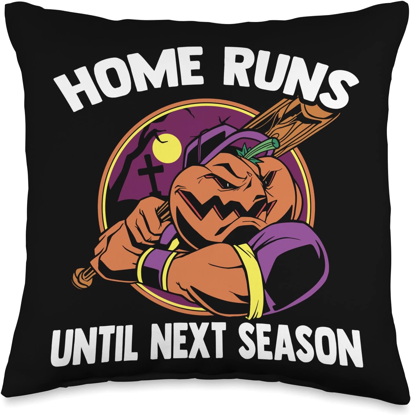 Baseball Halloween Pitcher Throw Pillow