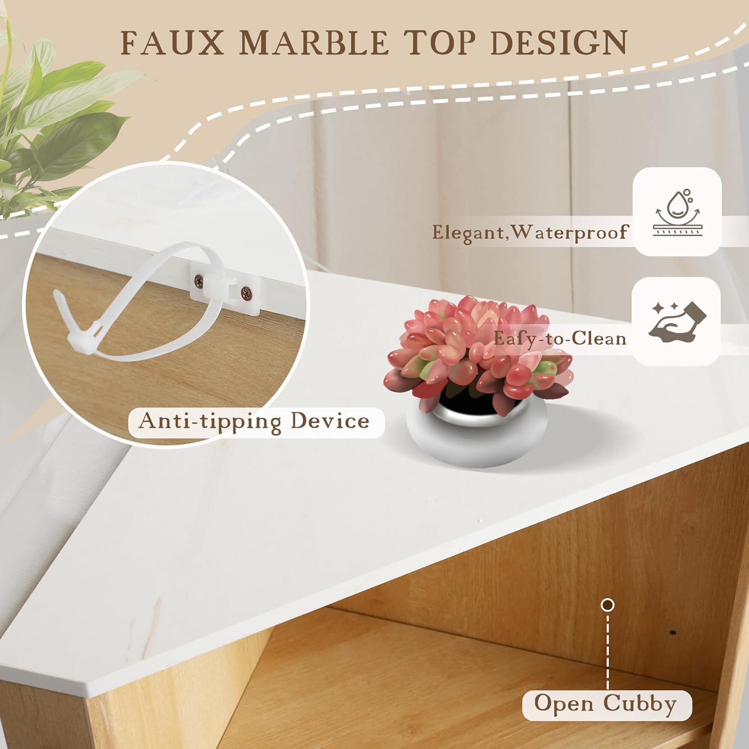 68 Corner Storage Cabinet with Fluted Doors and Adjustable Shelves