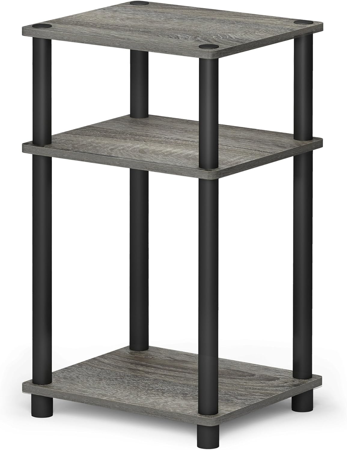 Furinno 3-Tier Turn-N-Tube End Table with Plastic Poles