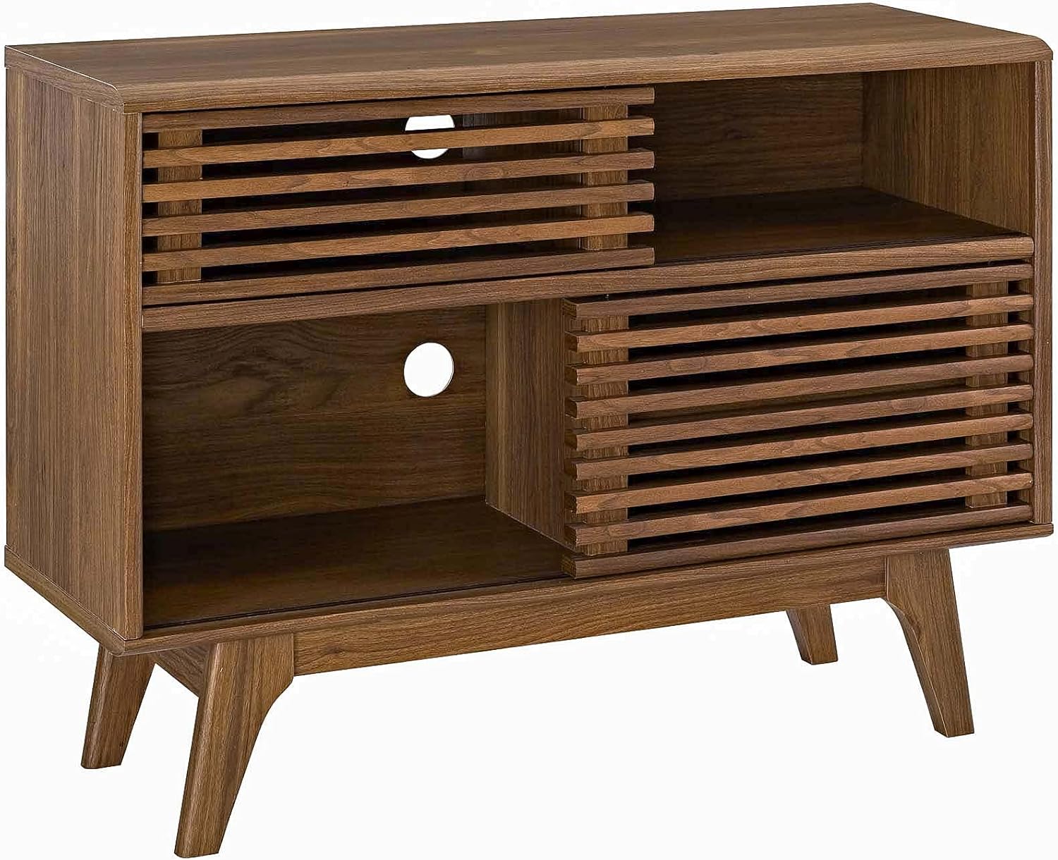 Modway Render Two-Tier TV Stand in Walnut