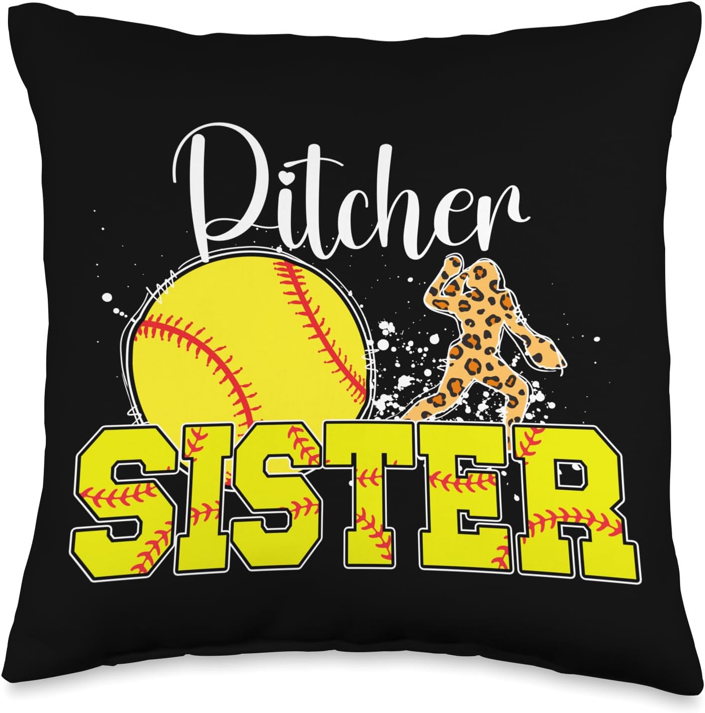 Softball Pitcher Sister Throw Pillow