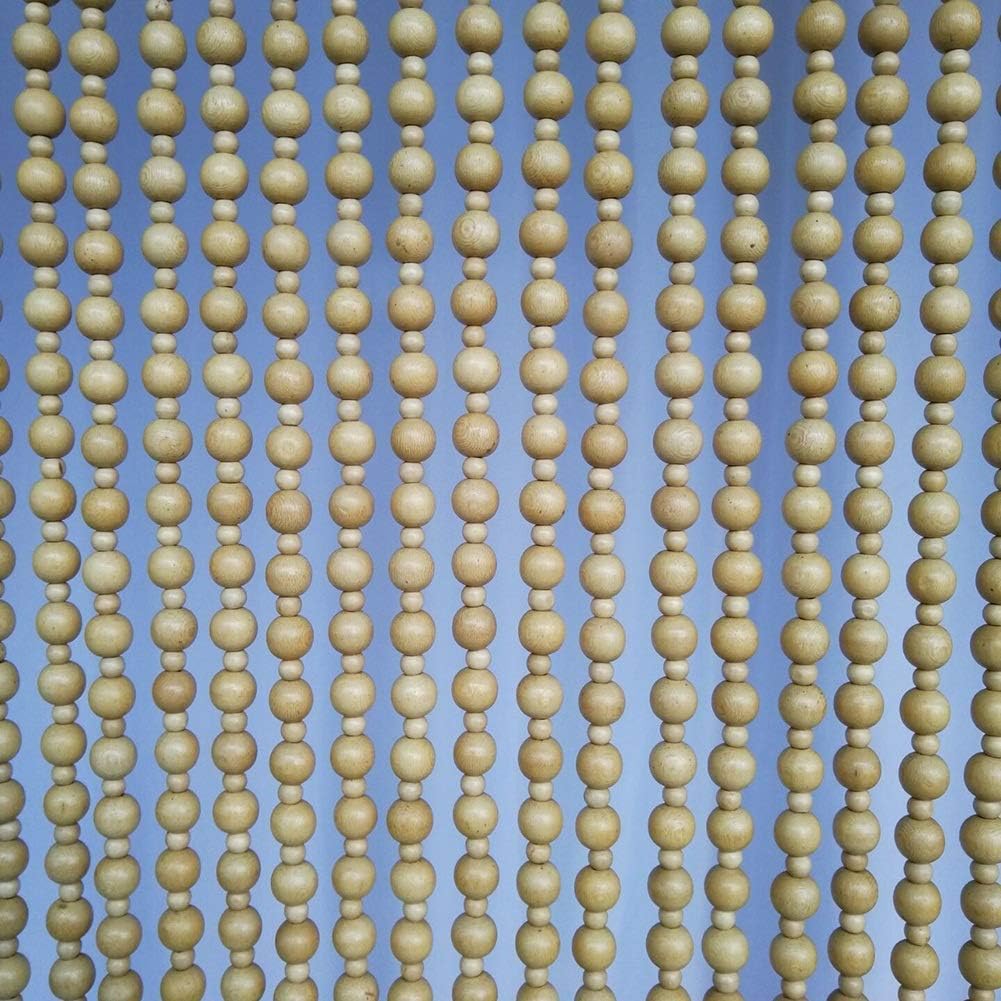 31 Strands Wood Beaded Curtain for Doorways