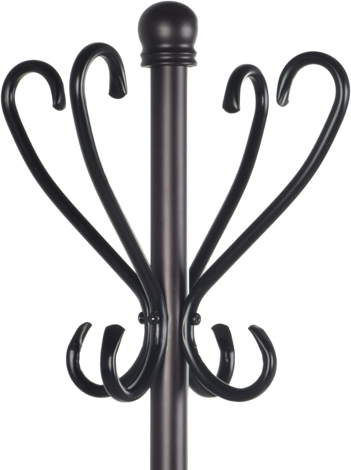 Elegant Metal Coat Rack with Umbrella Stand Brown Finish