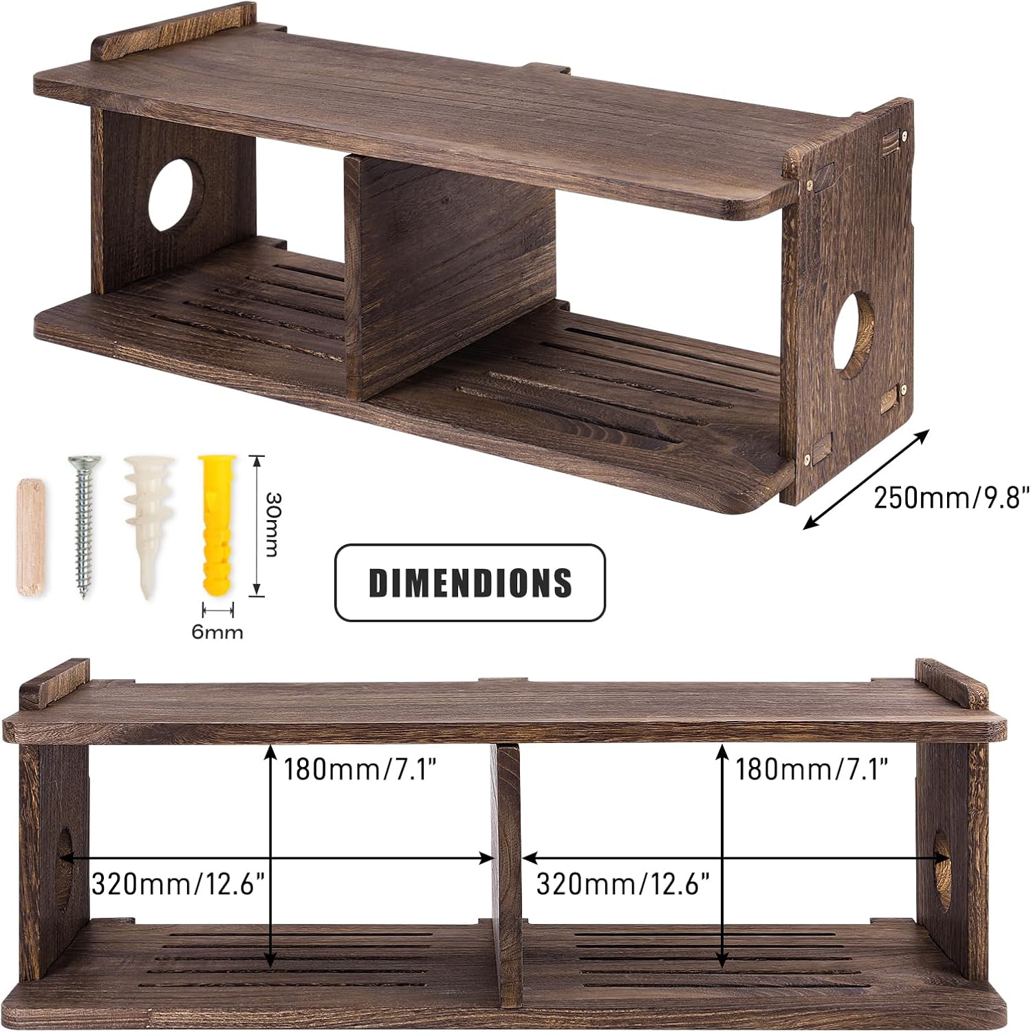 Floating Shelf for TV and Media Equipment