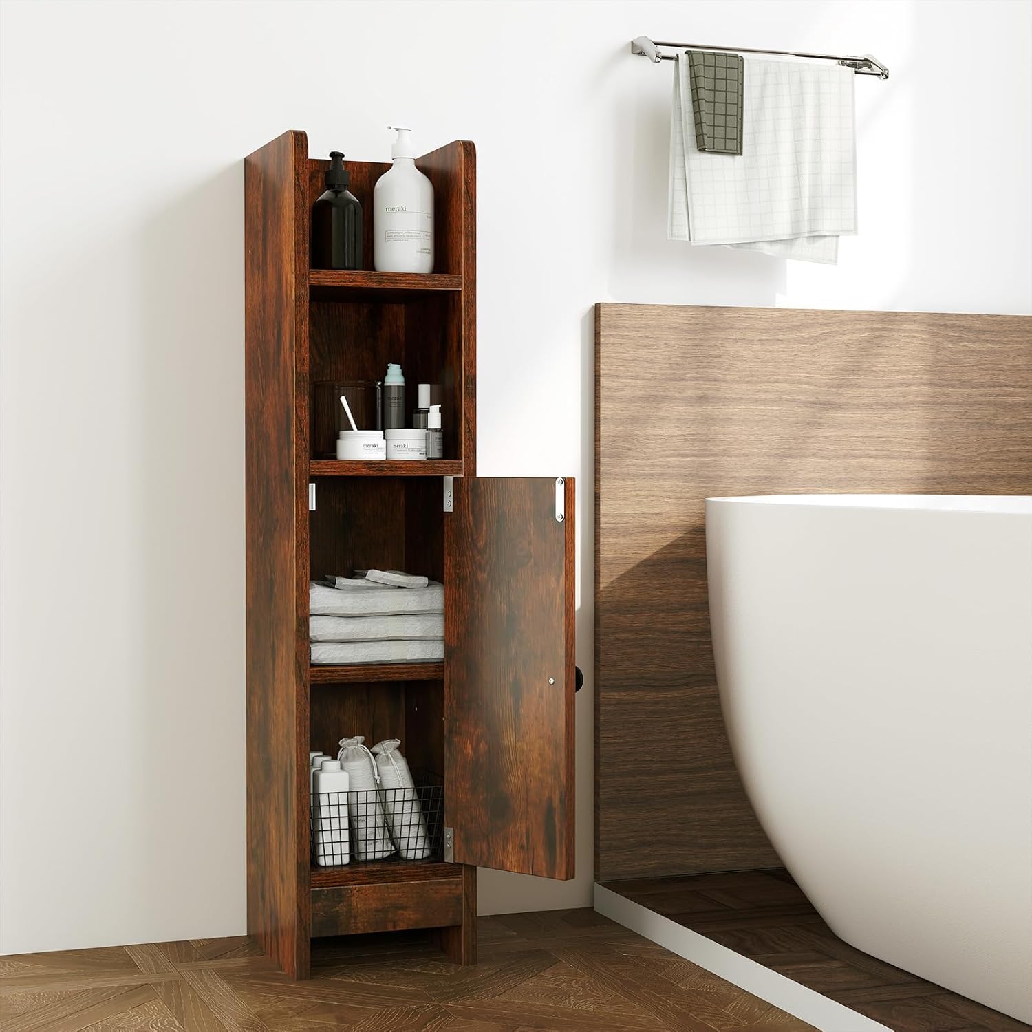 Tangkula Small Bathroom Storage Cabinet
