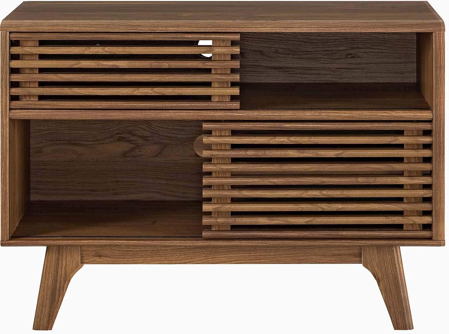 Modway Render Two-Tier TV Stand in Walnut