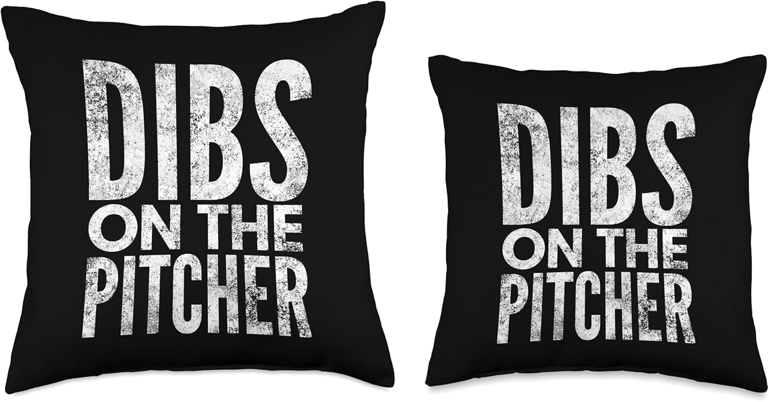 Dibs on the Pitcher Throw Pillow 2