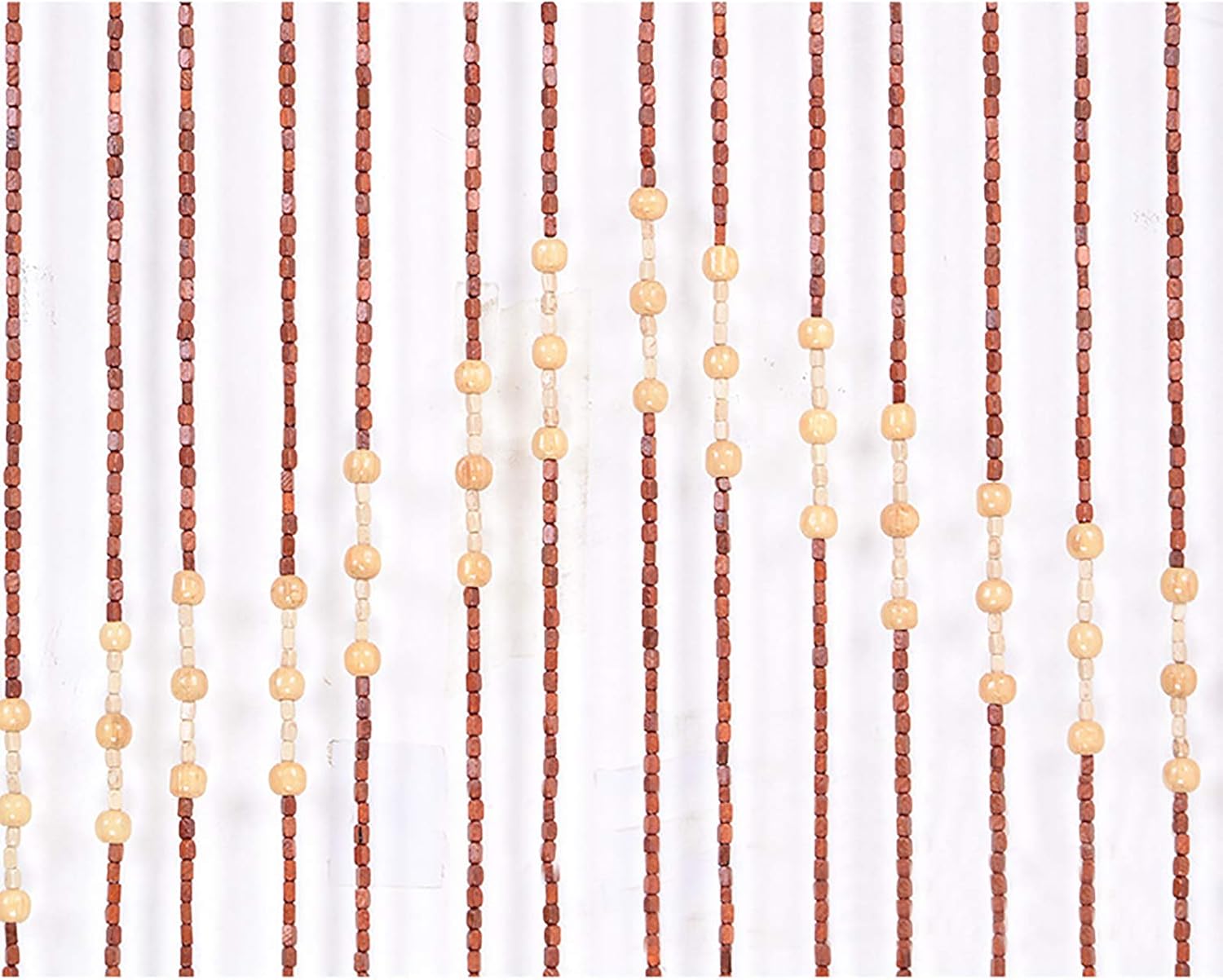 TFCFL Natural Wood Beaded Curtain Room Divider