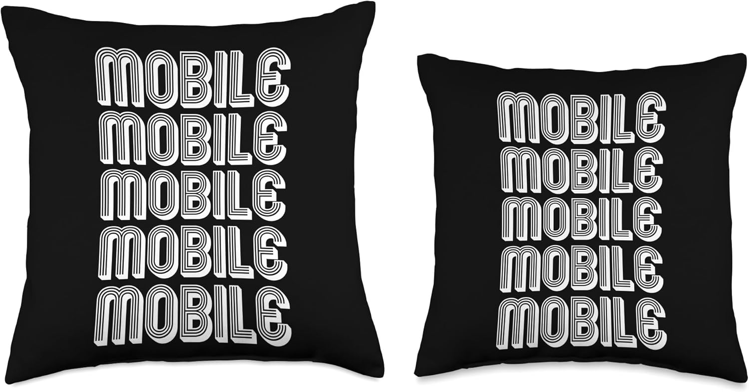 Mobile Throw Pillow with Bold Design