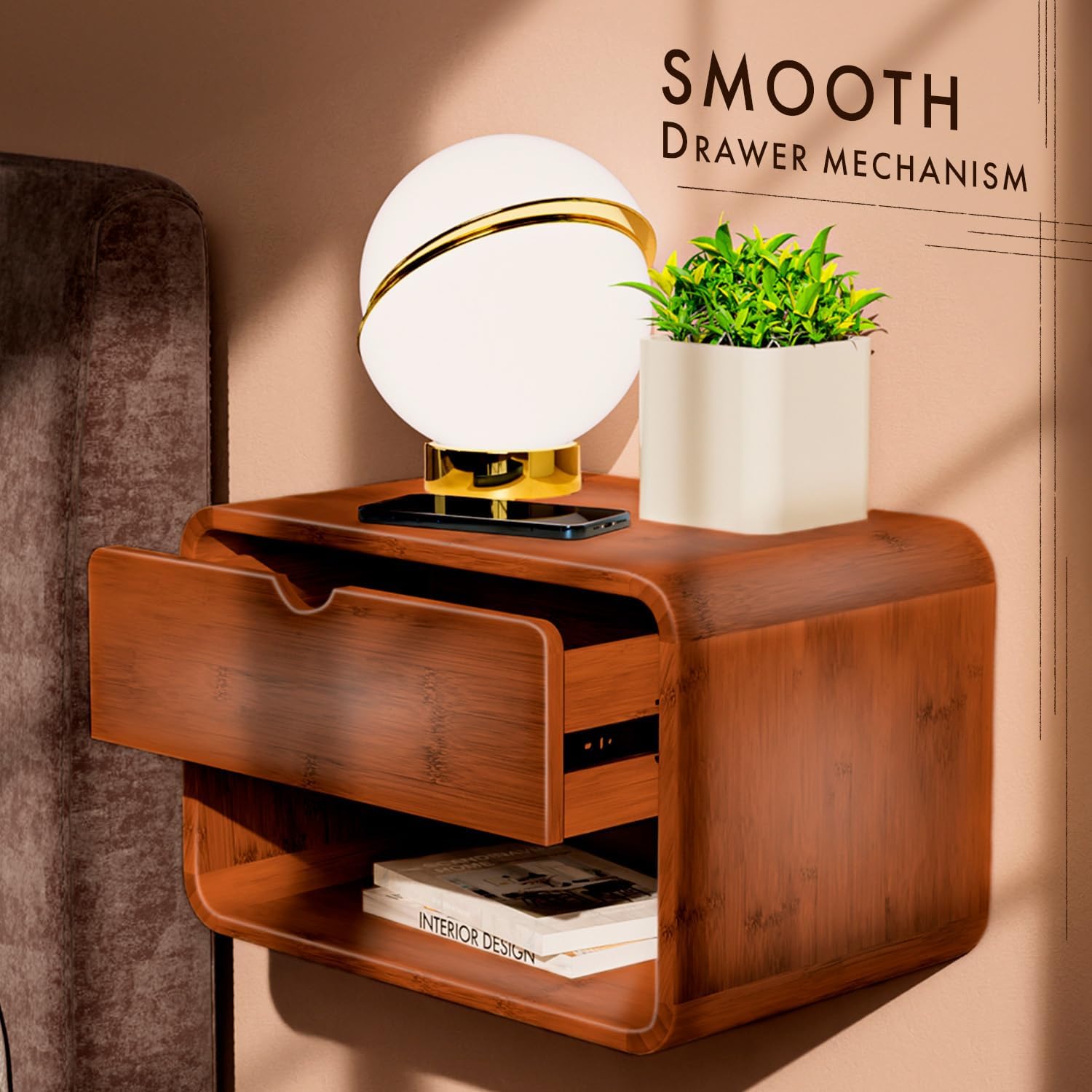 Comfify Modern Floating Nightstand with Drawer