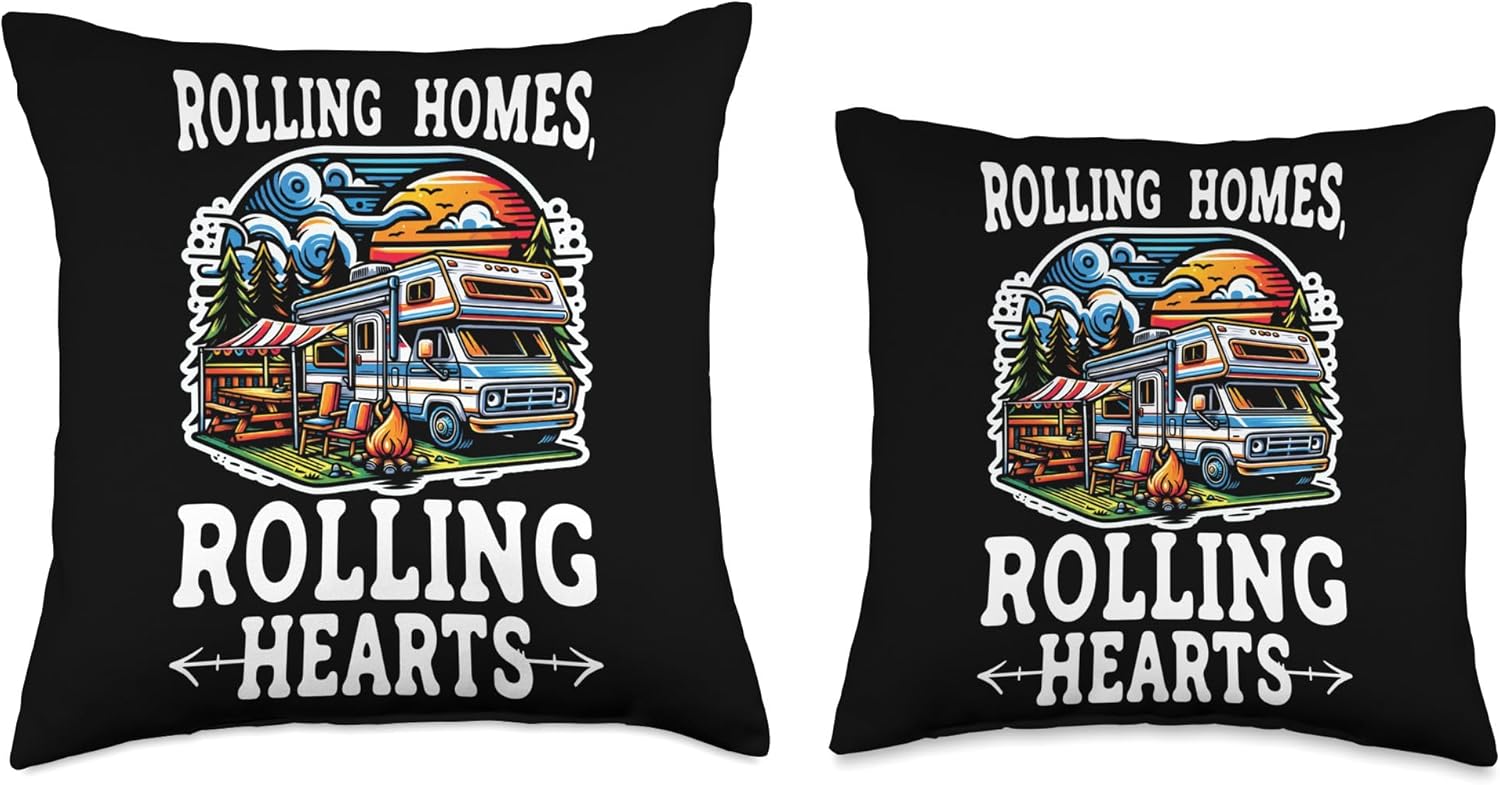 Rolling Home Throw Pillow for Mobile Homes