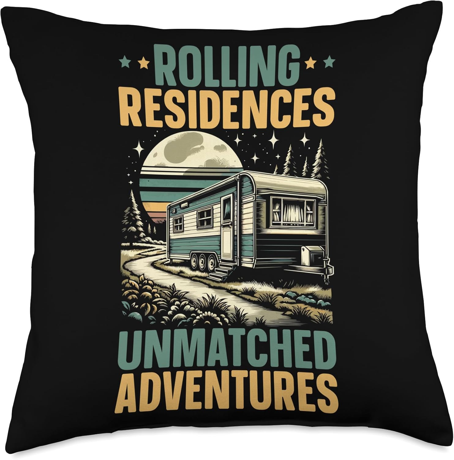 Mobile Home Throw Pillow for Motorhome and Trailer Park