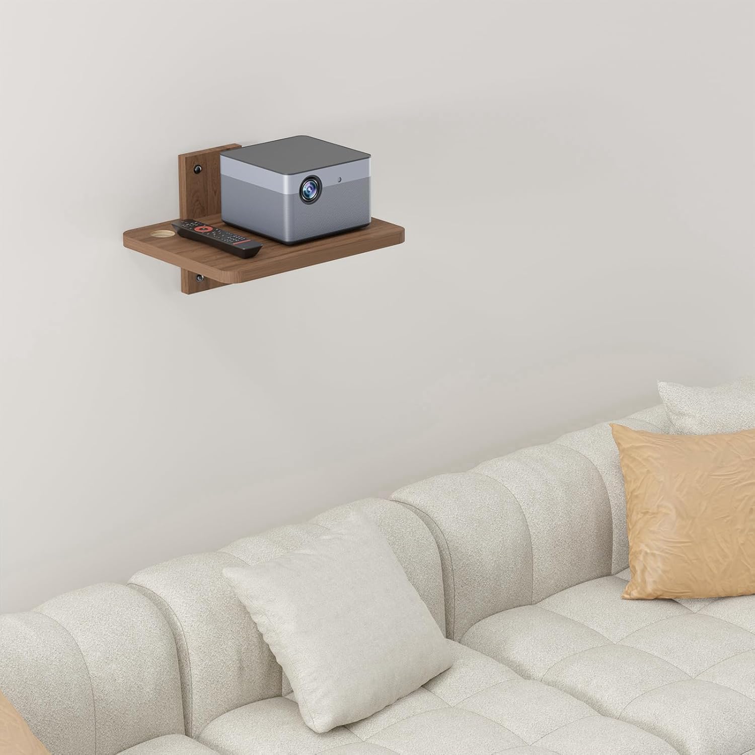 WALI Floating TV Shelf Wood 22lbs Heavy Duty Mount