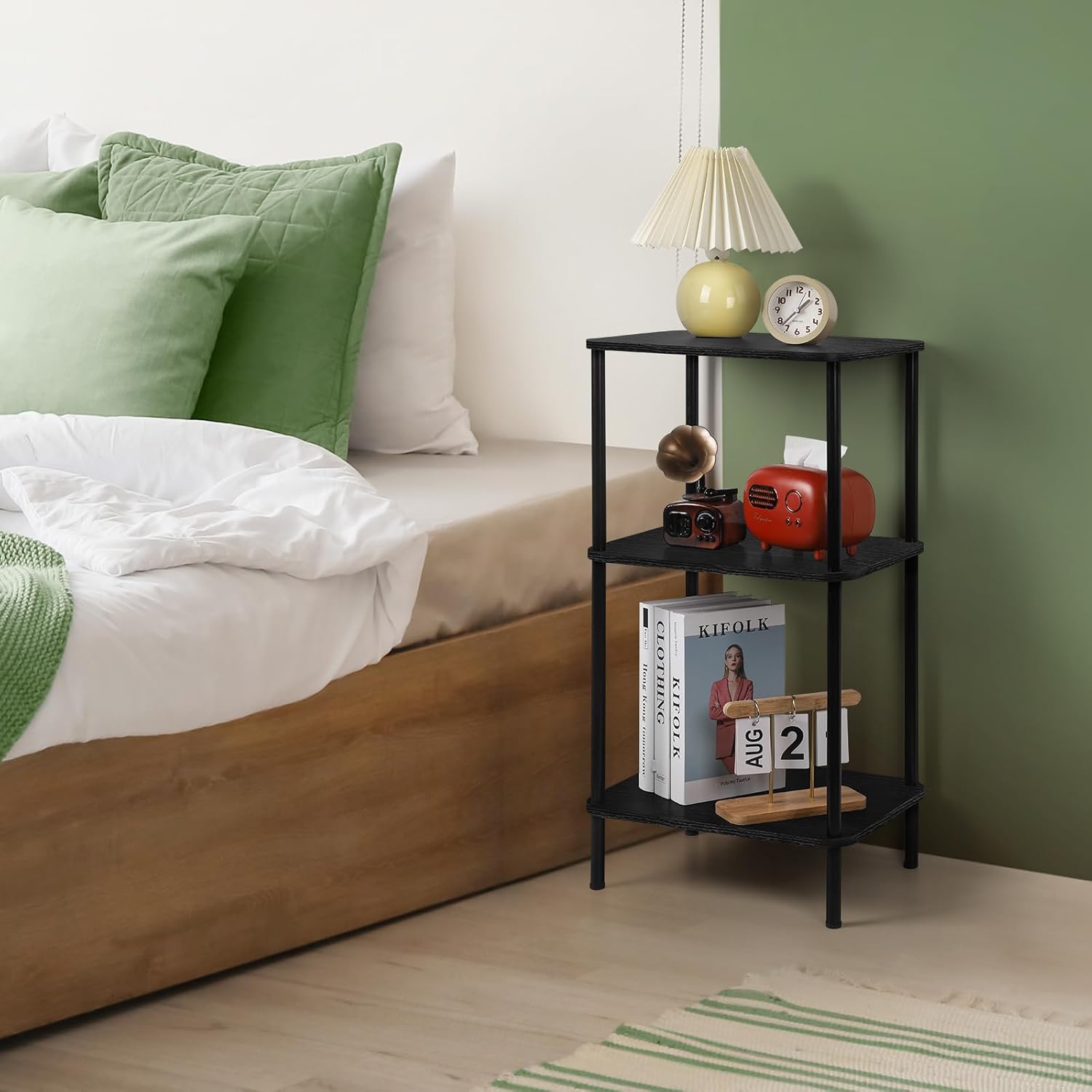 BTY 3 Tier Tall Side Table for Small Spaces