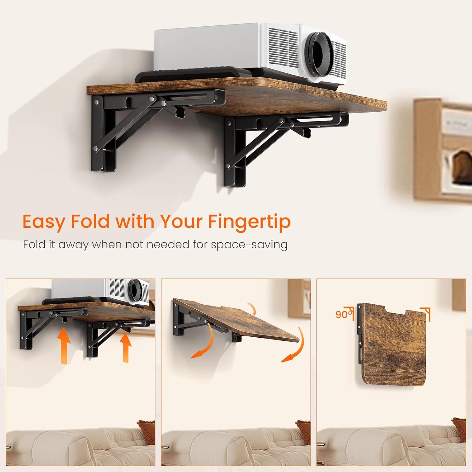 Homode Projector Shelf Wall Mount Foldable