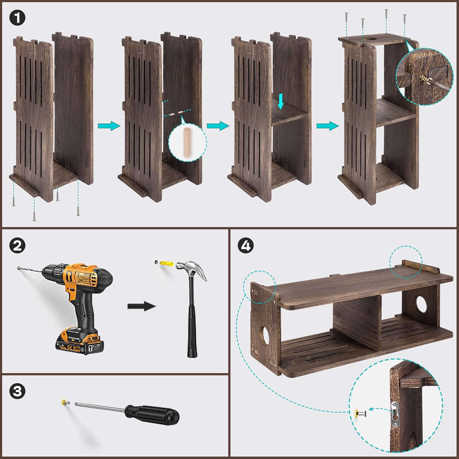Floating Shelf for TV and Media Equipment