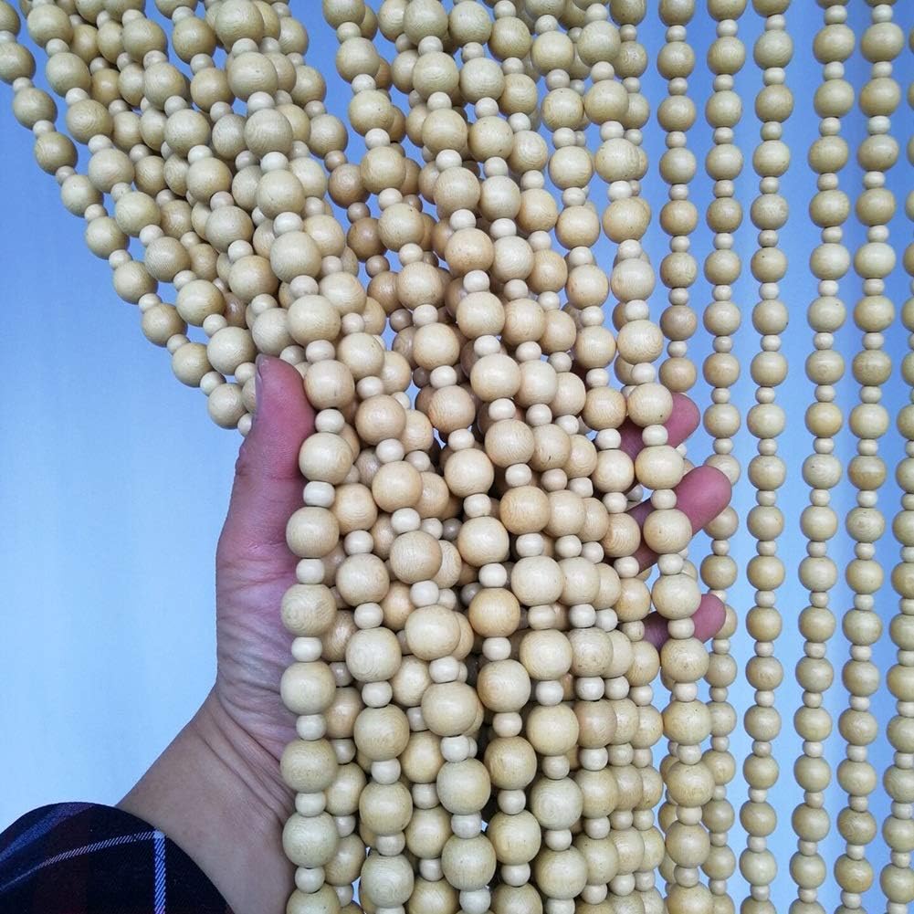 31 Strands Wood Beaded Curtain for Doorways