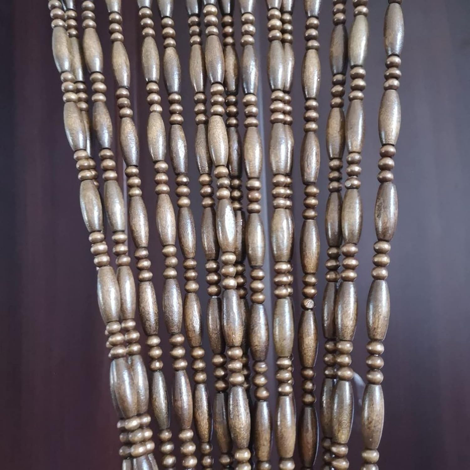 Natural Bamboo Beaded Door Curtain for Room Decor 1